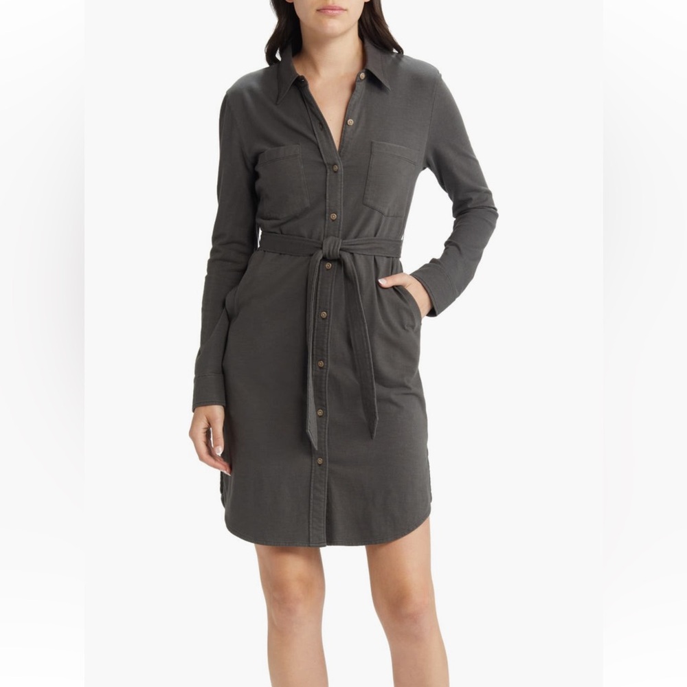 NWT Faherty Knit Seasons Long Sleeve Organic Cotton Dress - Size Small